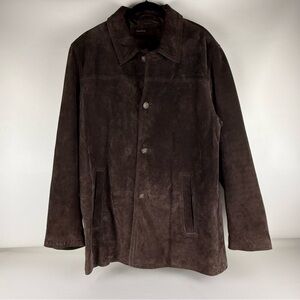 Perry Ellis Dark Brown Suede Jacket